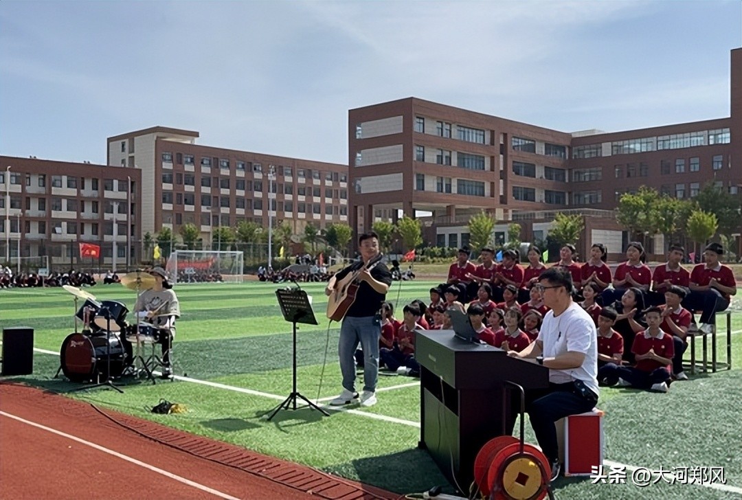 校园足球文化节开幕式,中牟县文昌街学校足球节