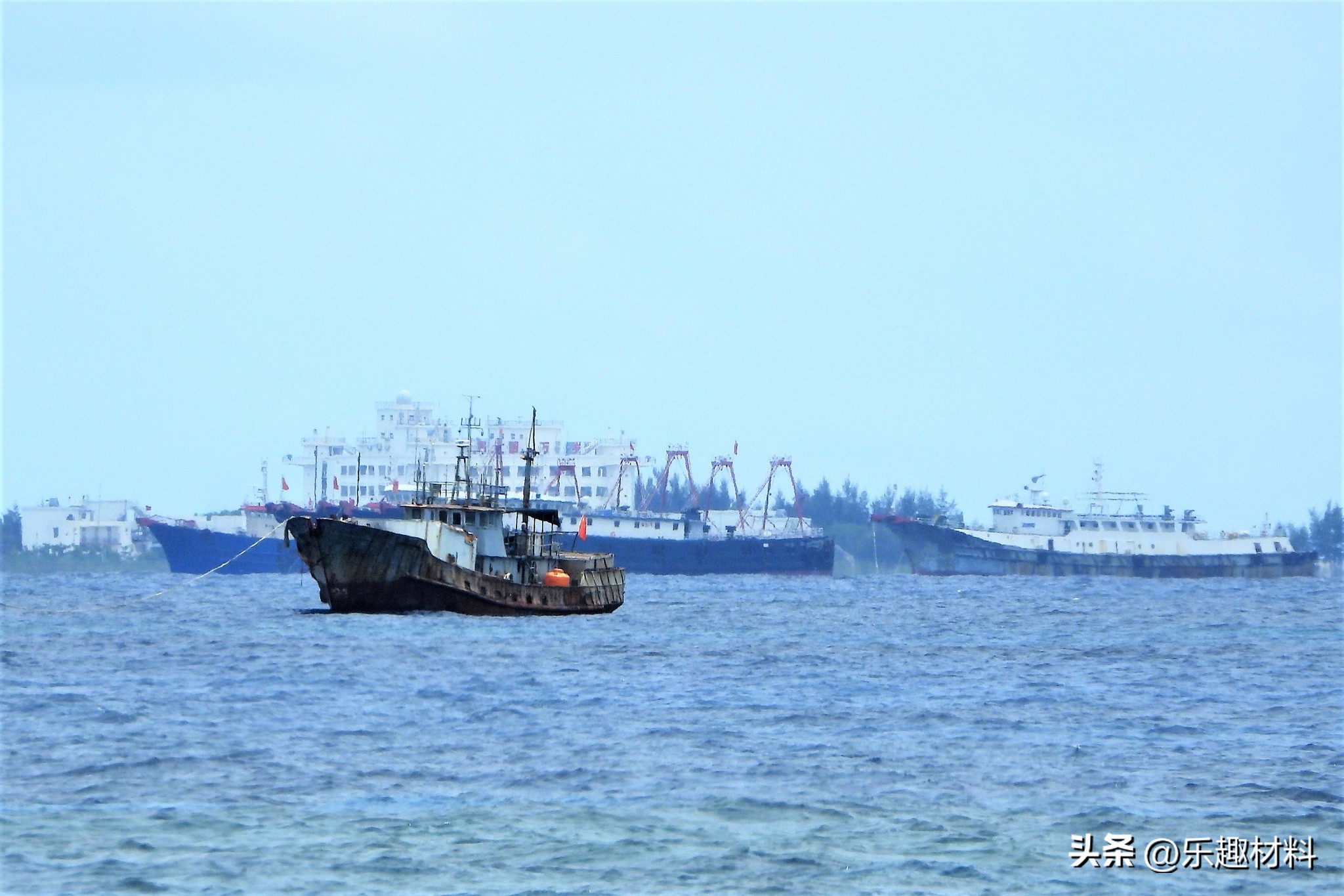 南沙东门礁全景图,南沙东门岛