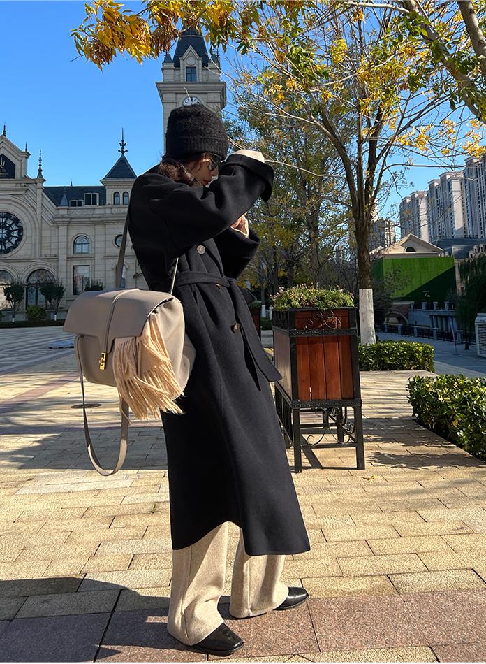 羊绒大衣中长款高级感穿搭,秋冬高级感穿搭羊绒大衣