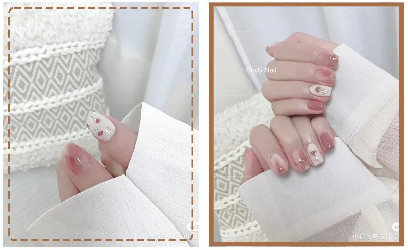 夏日美甲图片清新海底捞,夏日美甲图片清新裸色