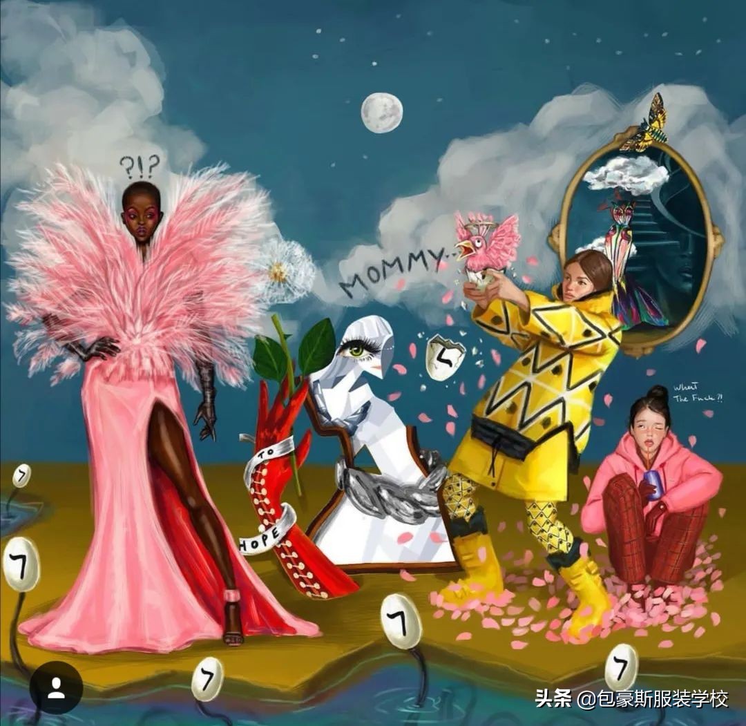 国际时尚插画师插画作品欣赏图文,创意插画古埃及