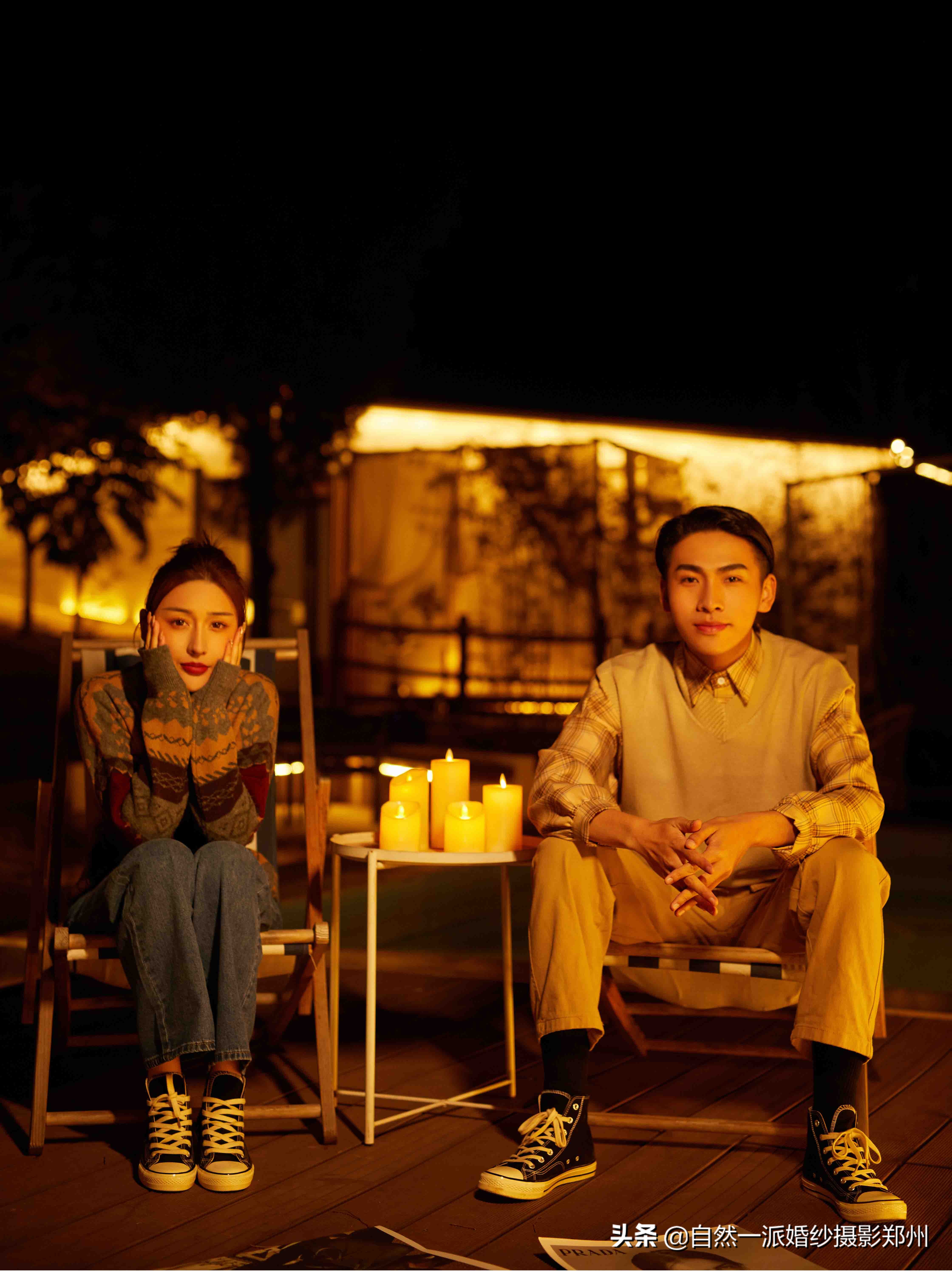 洛阳婚纱摄影、洛阳婚纱照、甜蜜又高级夜景婚纱照父母逢人就夸好