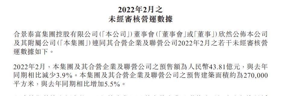 2022年千亿房也难熬：合景泰富被下调评级，展望“负面”业绩承压