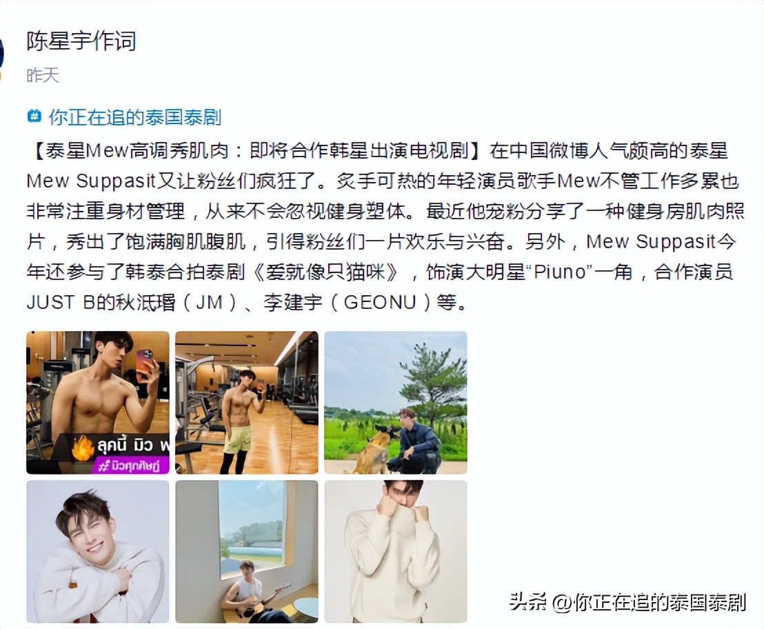 泰星新剧即将播出,泰剧最新娱乐资讯