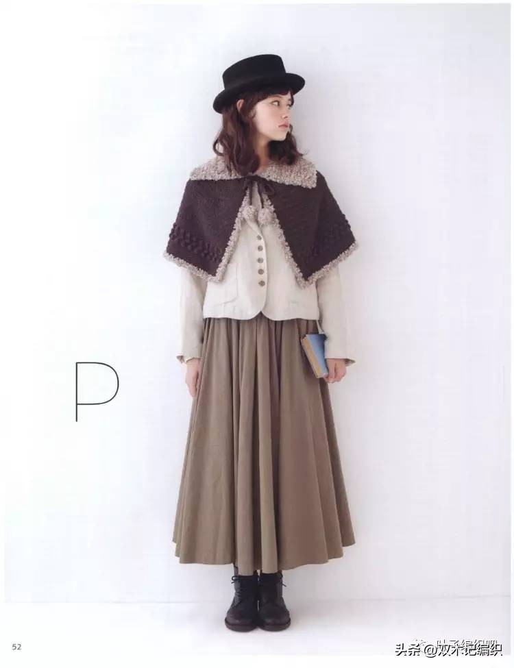 办公室格子斗篷保暖护肩小披肩 (秋冬披肩斗篷披肩编织教程)