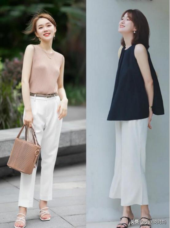 今夏超火的白裤子,究竟搭玛丽珍鞋还是小白鞋?穿对就很时髦