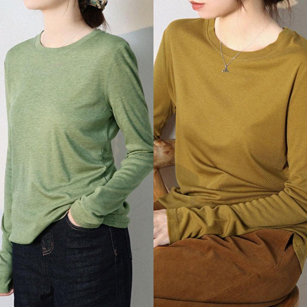 宽松打底衫外穿个性穿法,流行打底衫穿法