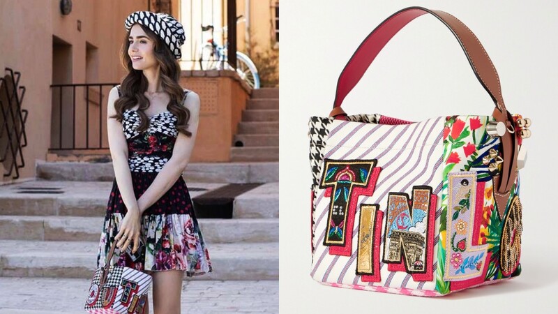 《艾蜜莉在巴黎2》Emily爱包盘点粉橘编织呼应渡假轻松氛围