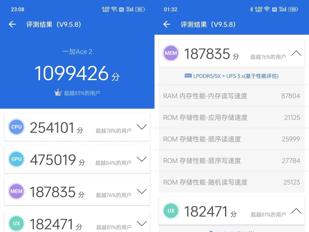 荣耀80gt与一加ace2哪个值得买,一加ace2和荣耀80gt长测对比