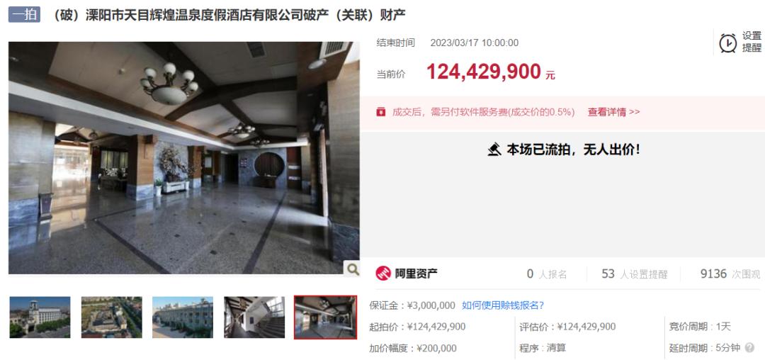 39亿酒店拍卖 (杭州1亿酒店拍卖)