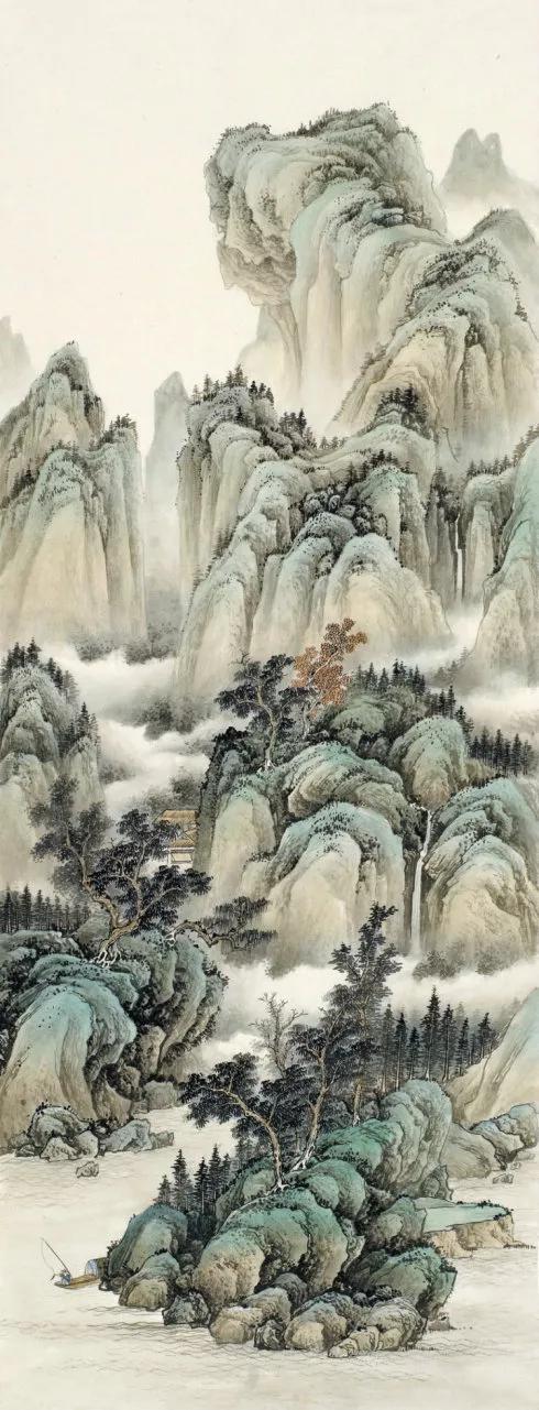 中国山水画名家作品欣赏书,清代山水画名家作品集一册