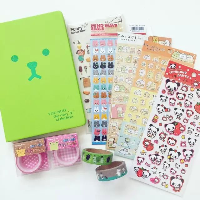 纸胶带做的小清新插画幼儿,胶带插画