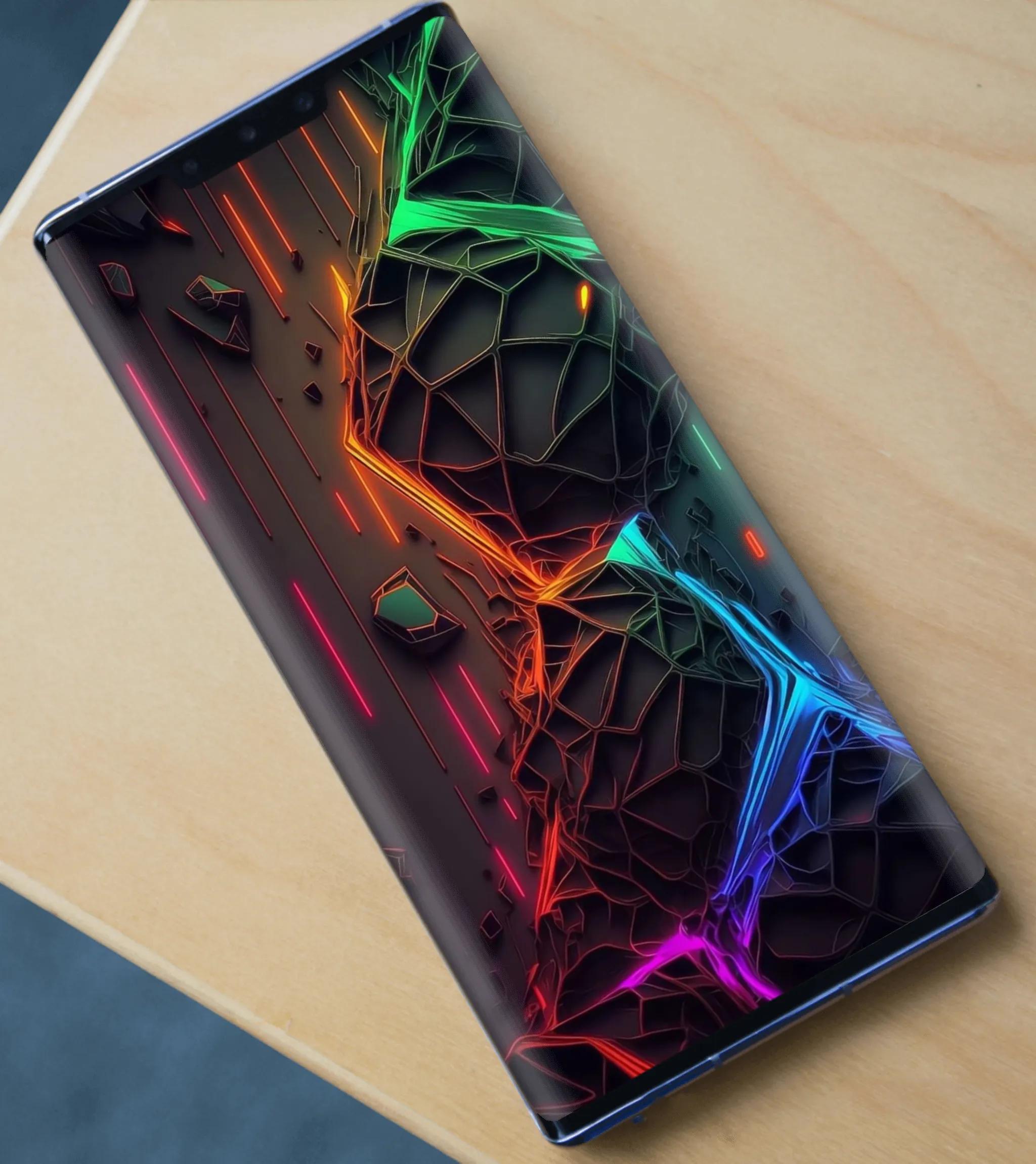 鲜艳色彩拼图手机壁纸,色彩堆叠手机壁纸