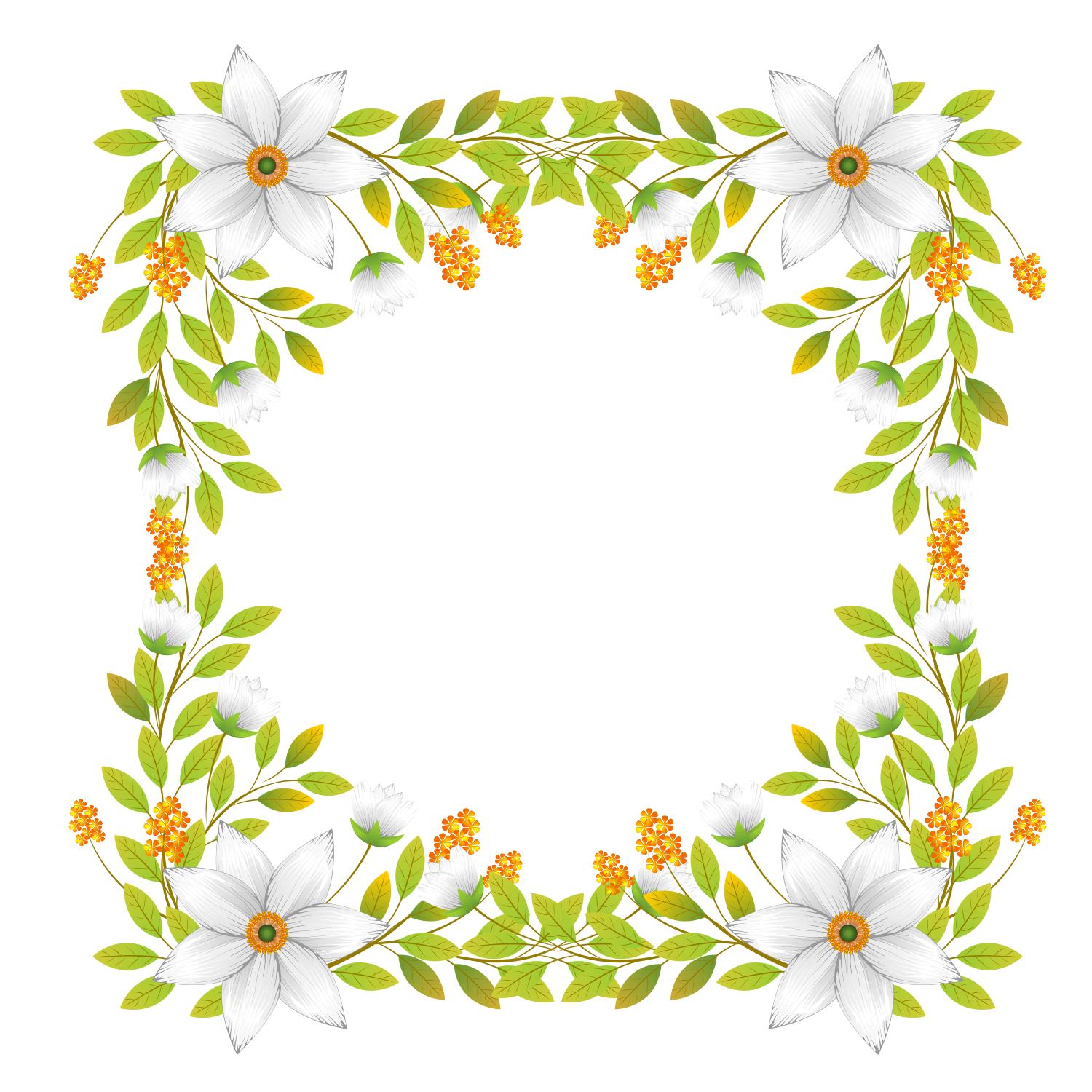 漂亮的彩色边框图片大全,好看的绿叶边框