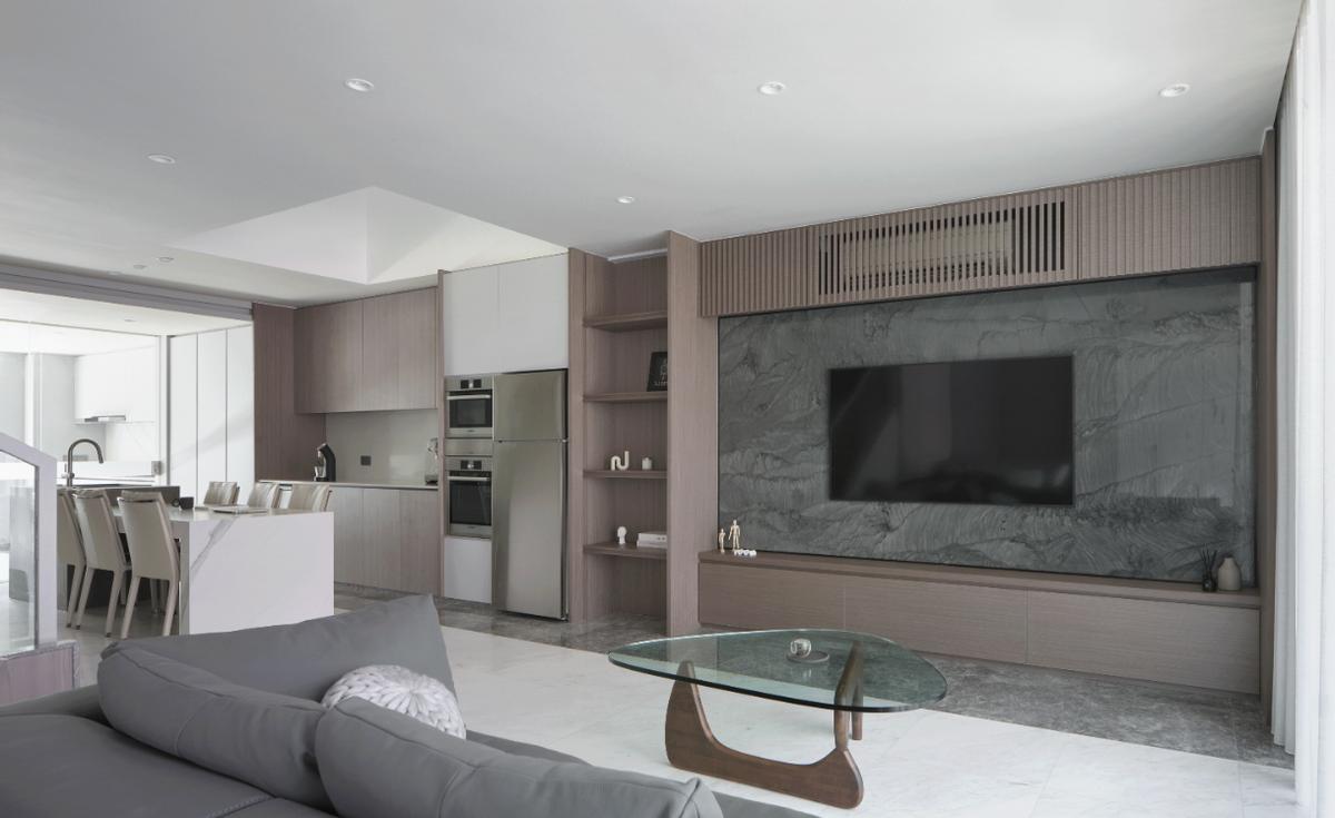 满墙收纳电视柜怎么设计好看,落地电视柜旁边搭配柜子效果图