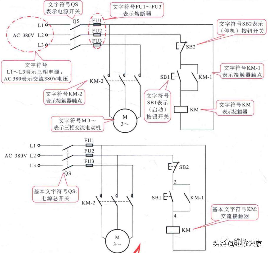 电工基础知识电路图形符号表,基本电工电路符号大全图片