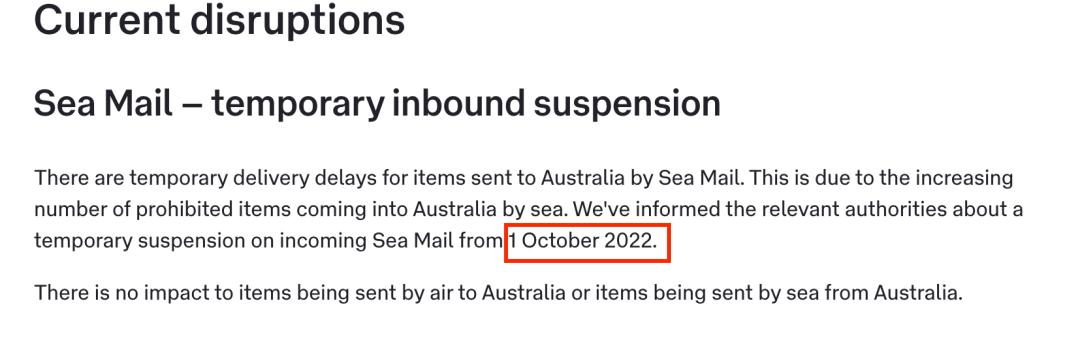 澳华人妈妈圈炸锅！澳邮海运暂停收件，货物卡在海关