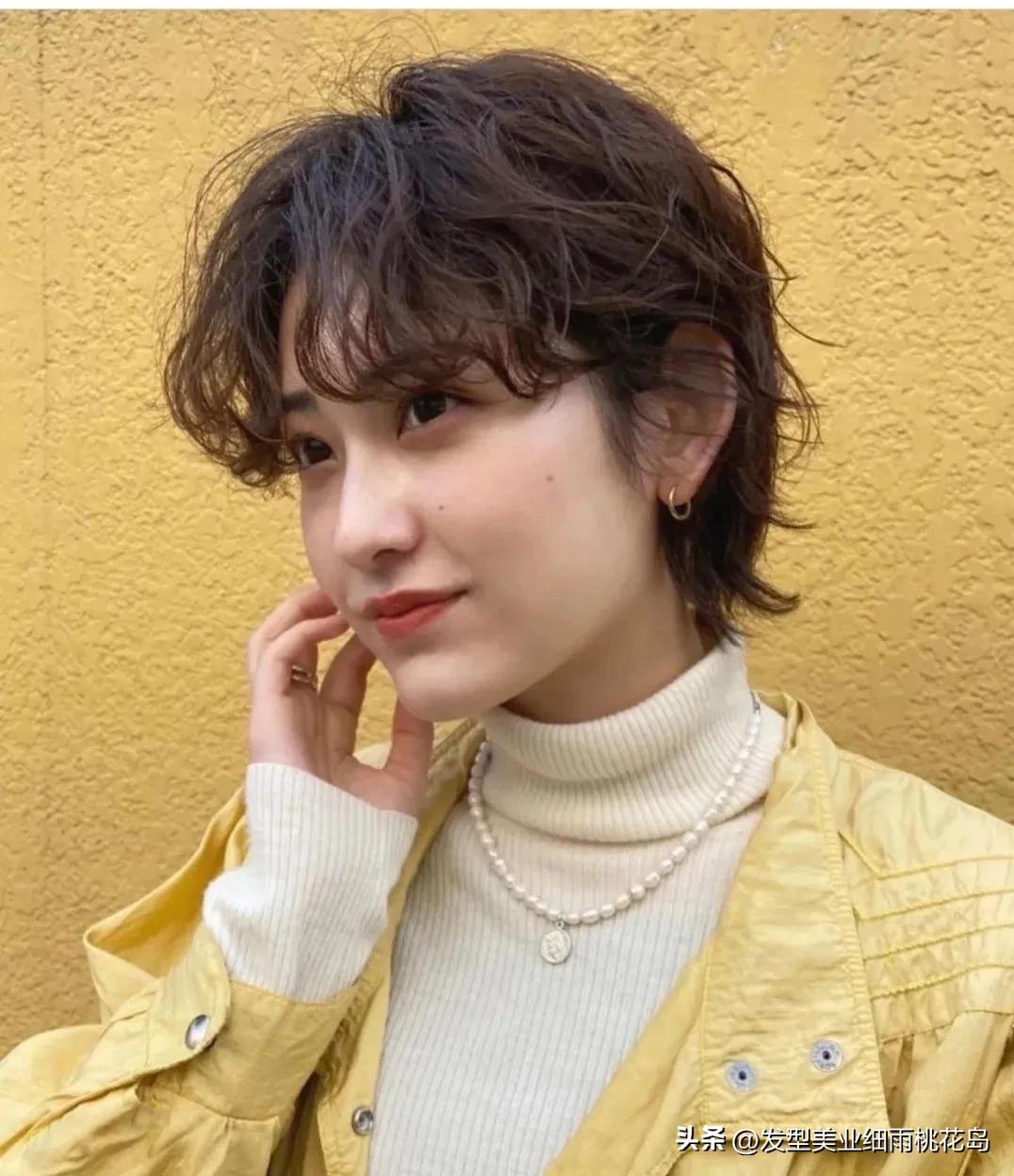 短发烫发超飒,超飒超短烫发