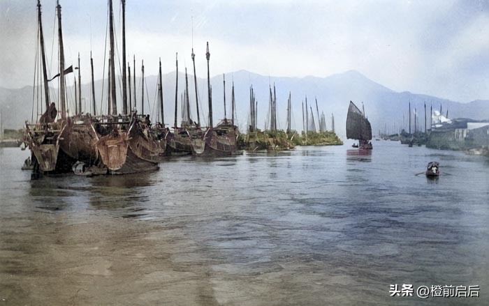 超清彩修复！1911年的福建福州，新娘头上扣竹篓，竟然还有弃婴塔