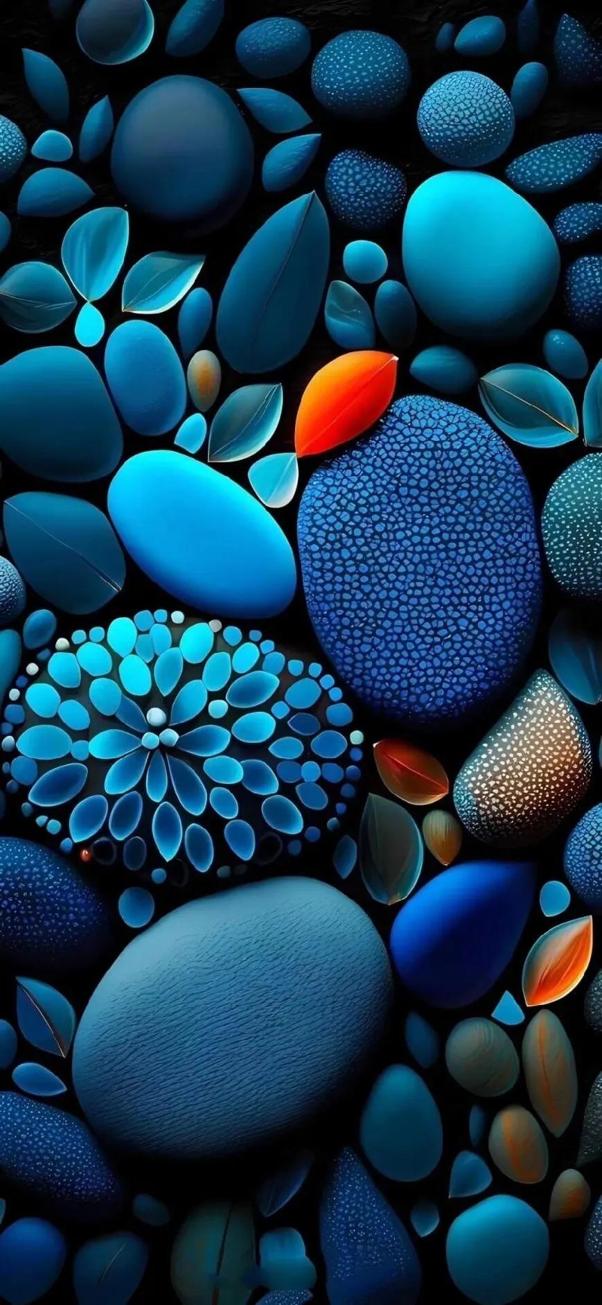 七彩石头创意画,美丽的五彩石头