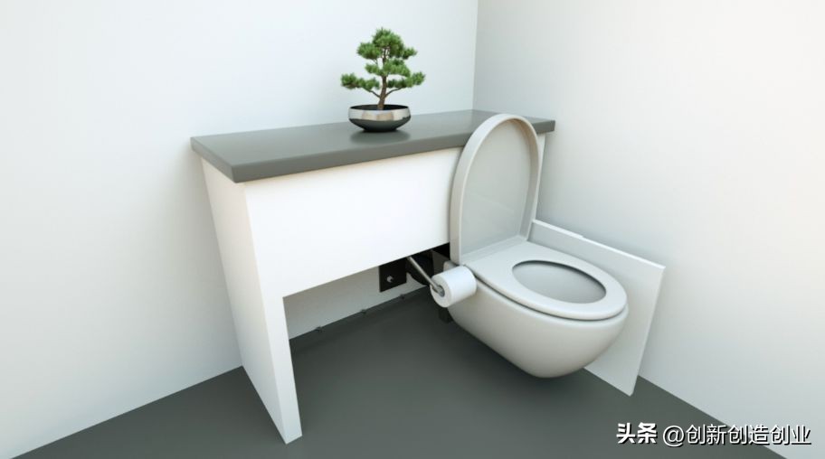 伸缩隐藏式马桶,可折叠的马桶设计