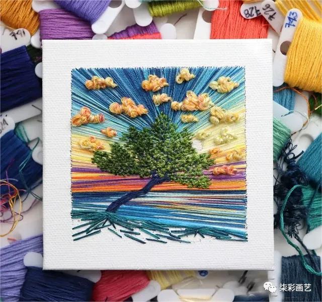 以针代笔,以针作画视频教程