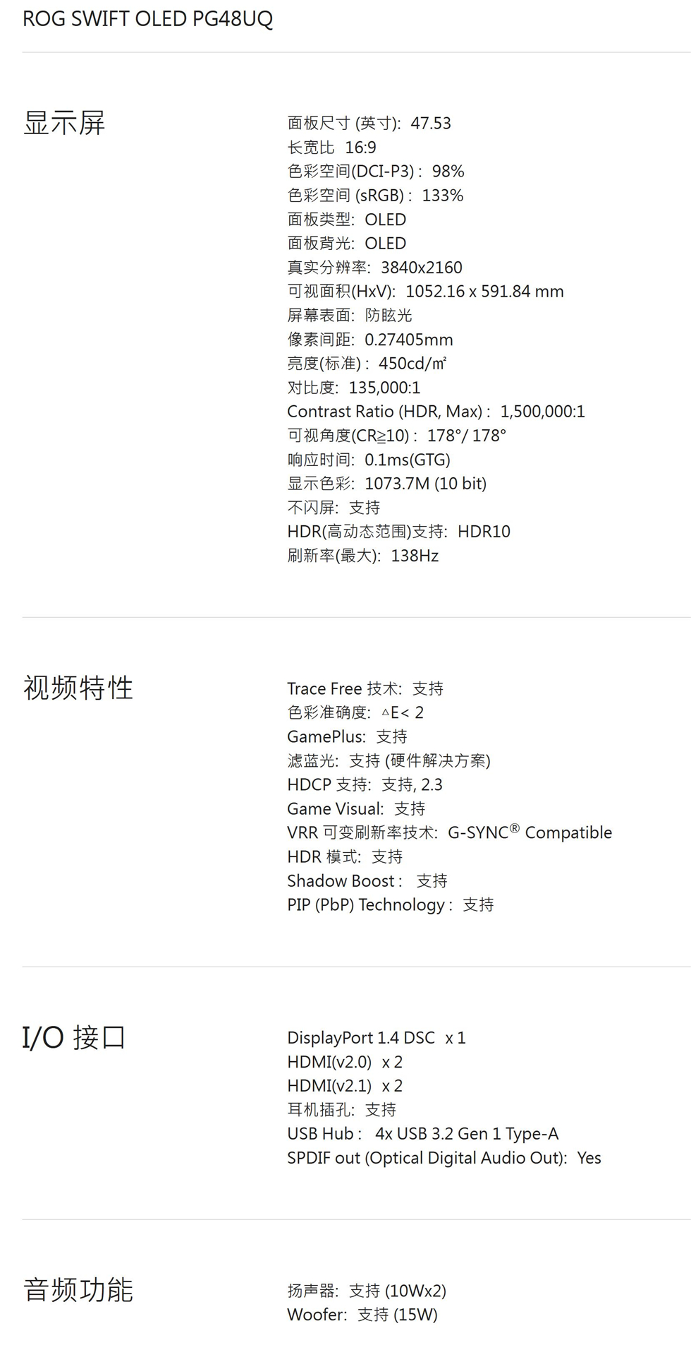 48英寸巨屏OLED电脑显示器——华硕巨擎48OLED入手4个月体验