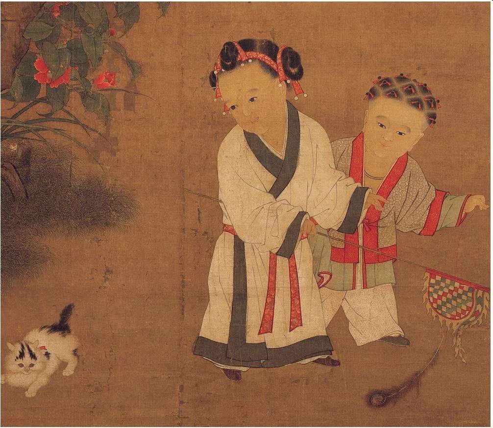 宋朝苏汉臣婴儿图,历史上的婴戏图