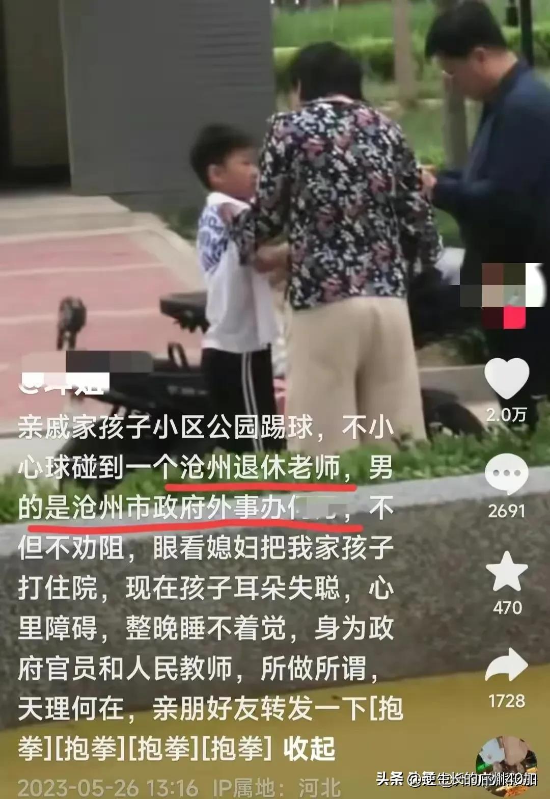 容嬷嬷上身的河北退休教师，您这么打一个孩子全国人民都震惊了！