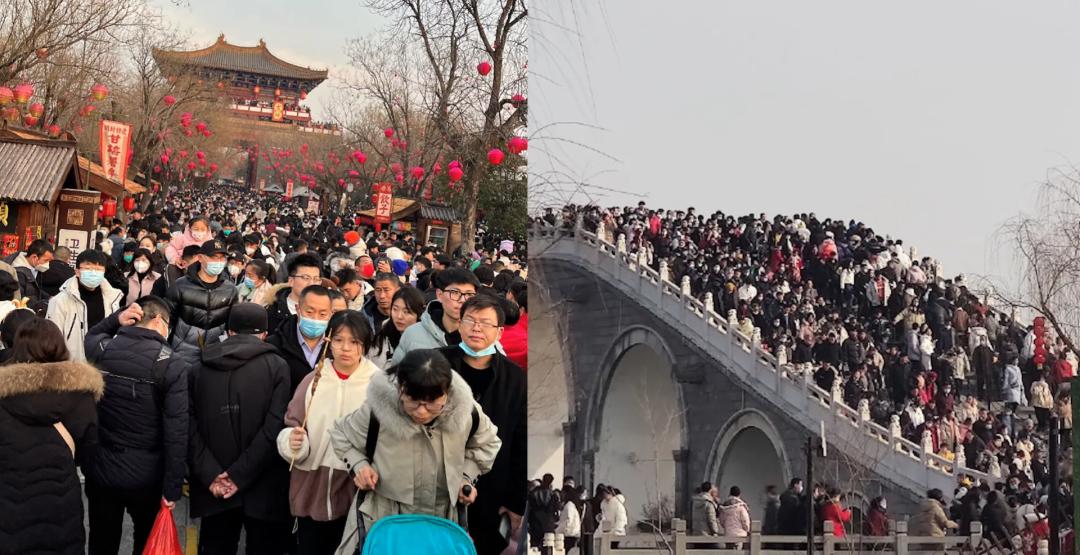 汕头小公园春节人山人海,2023年春节旅游人山人海