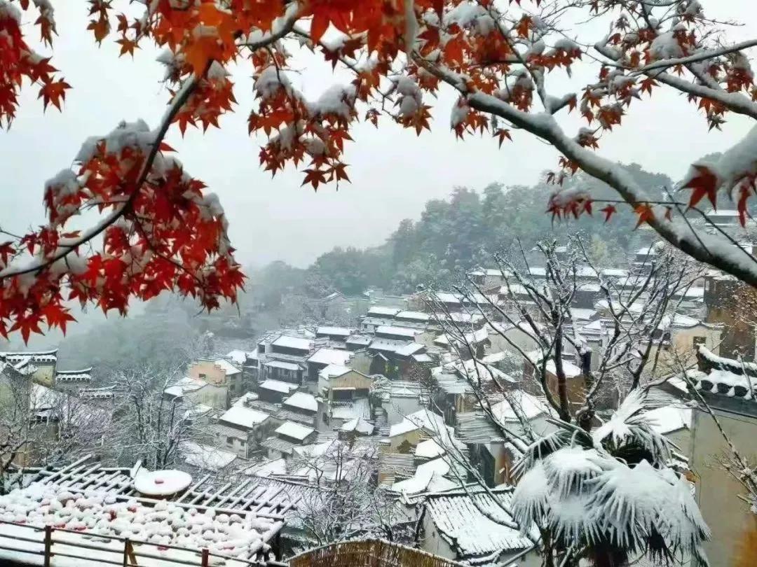 国风古典摄影作品《西湖.葛岭雪霁》图案的电话收藏卡