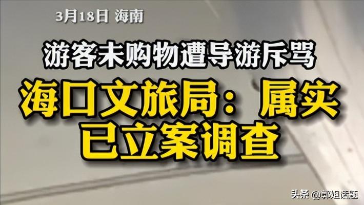 海南导游辱骂游客不购物,海南三亚导游辱骂乘客事件