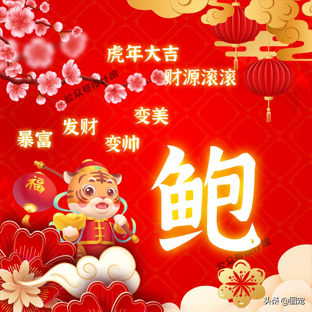 2023姓氏头像最新款虎年大吉,2022虎年姓氏头像好运霸气