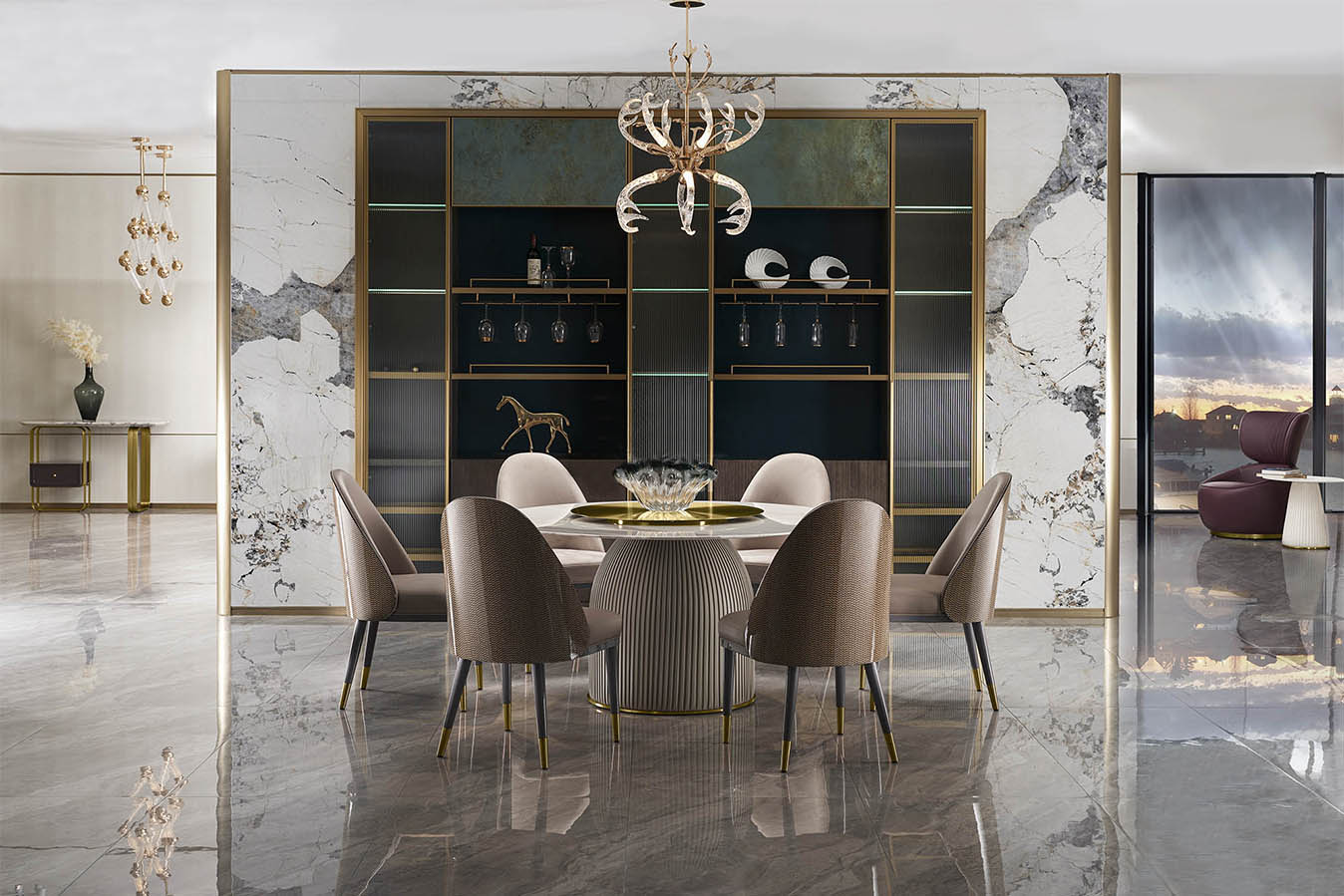 意式轻奢别墅家具预算,意式轻奢真皮家具