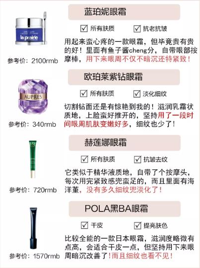 百雀羚眼霜哪款好用,眼霜合集