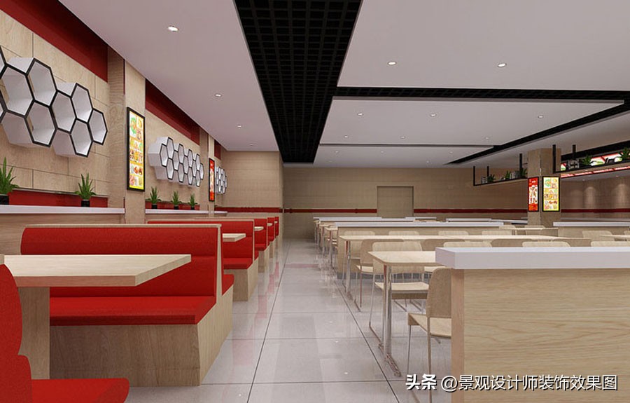 快餐厅设计图纸,快餐厅设计案例效果图