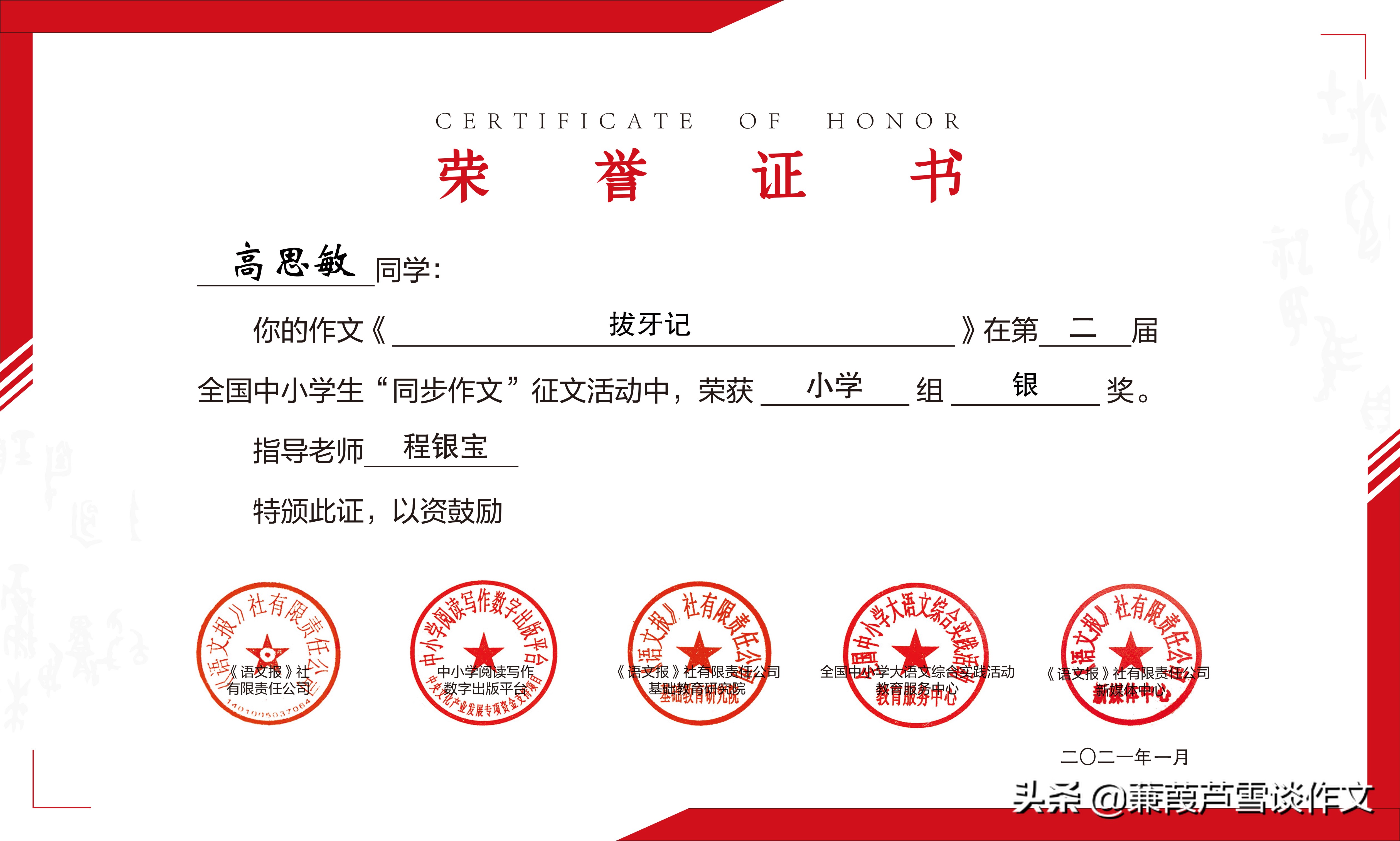 阿宝老师作文,获奖的小学作文300字