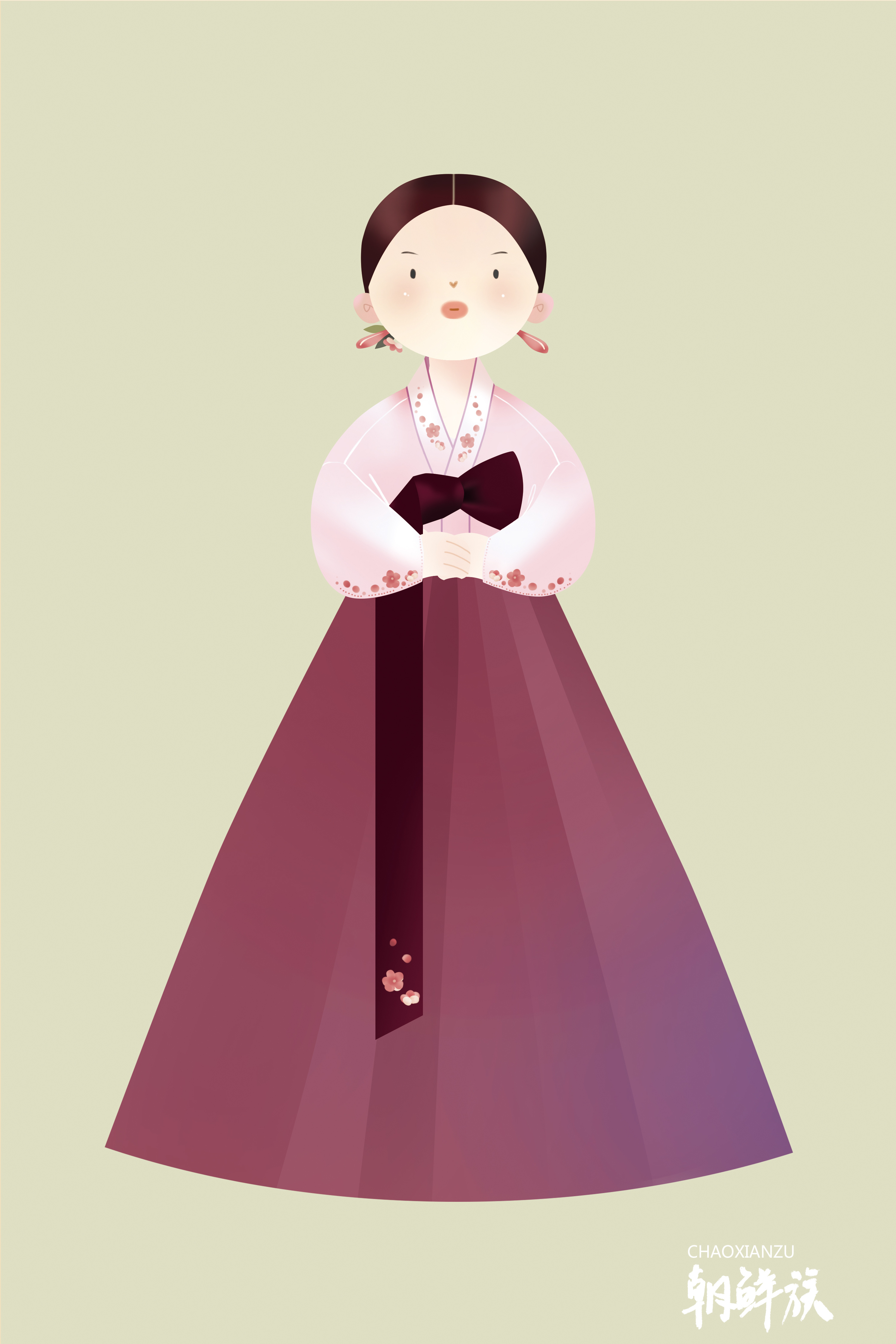 中国传统服饰手绘图,中国各民族传统服饰绘画作品图片