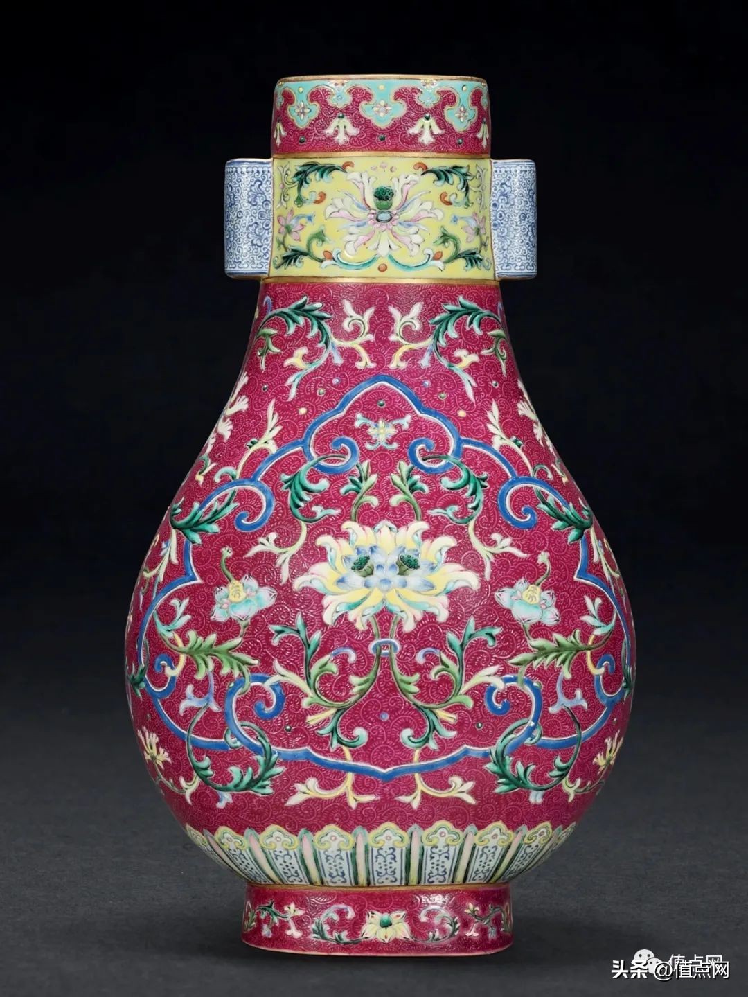 徐展堂元青花玉壶春瓶,徐展堂藏品