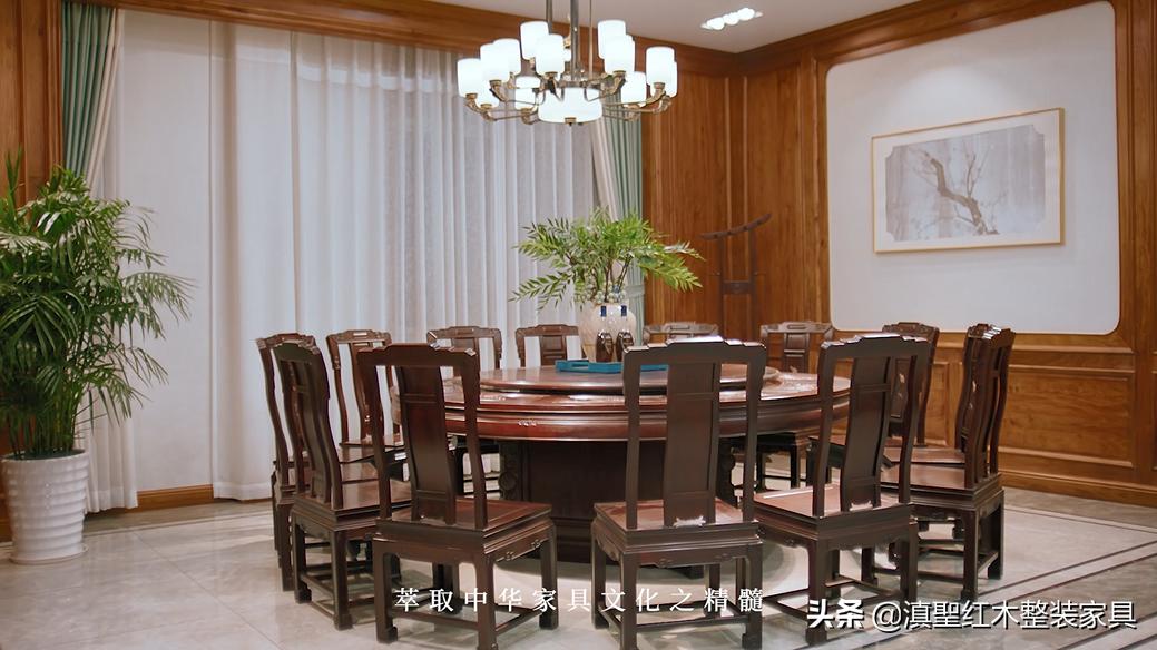 华丽红木家具餐桌,苏式红木家具餐桌
