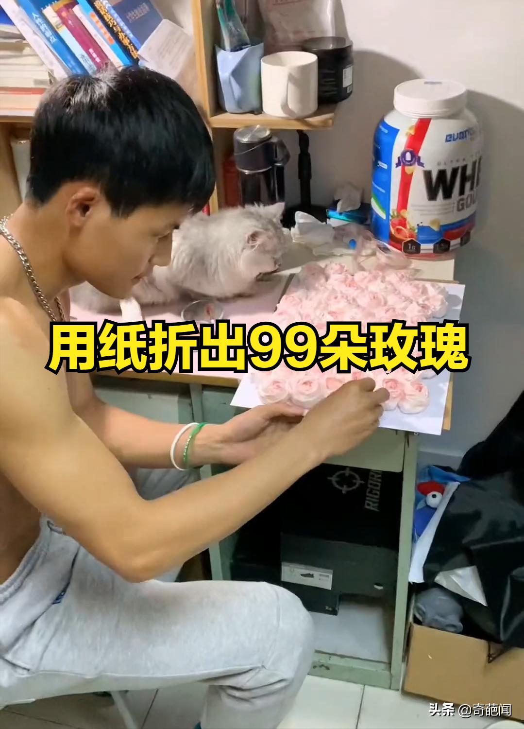 一女子花粉过敏男友送橡皮泥花,花粉过敏男朋友送的红豆花