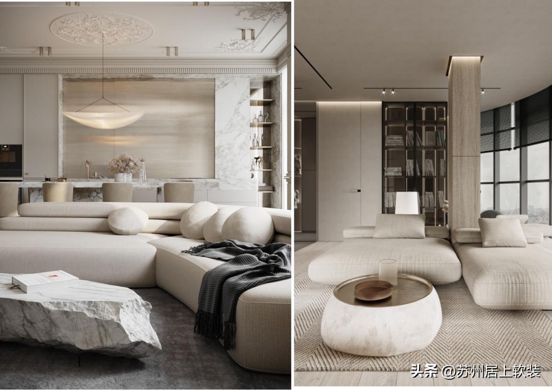 苏州铂湾澜庭106平样板房,苏州客厅软装设计方案