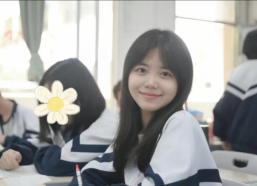 初中女生高颜值蓝色校服,广东女高中生校服