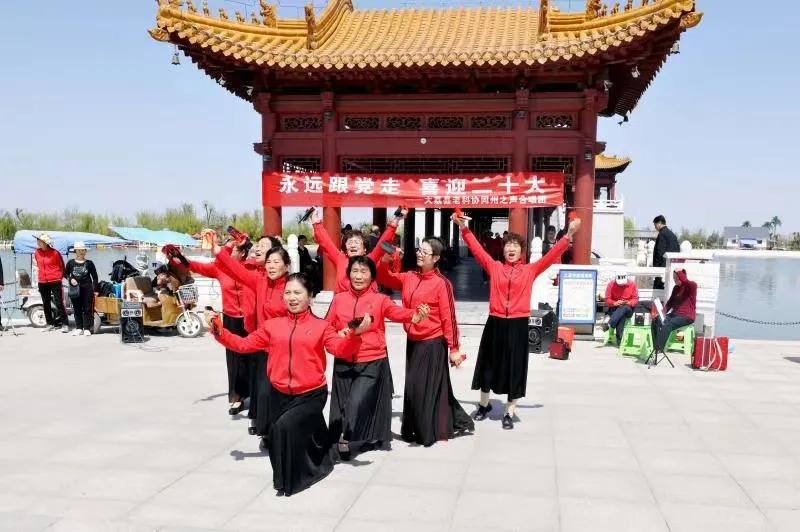 老科协喜迎二十大演唱会掠影,大荔县老科协