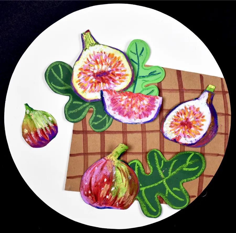 6-12岁儿童油画棒画教程,油画棒水彩结合作品儿童画