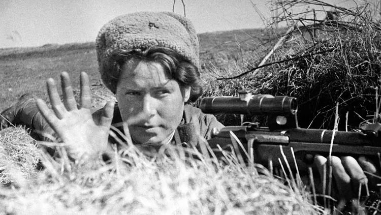 苏联女狙击手,二战时期女英雄老照片