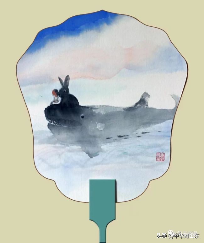 著名画家马新胜的“童画”礼物：我和兔子有个约会