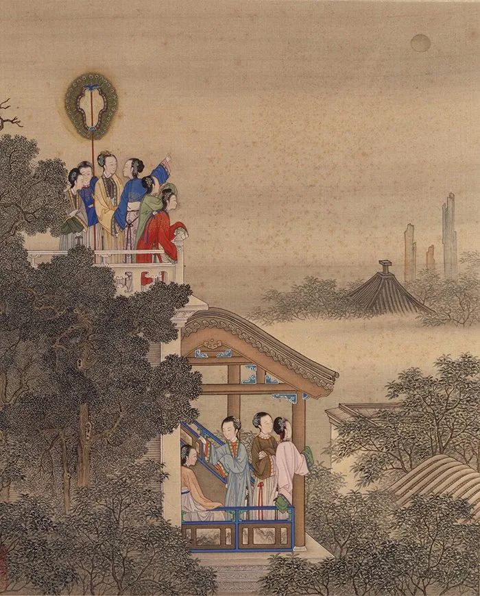 娓呯鏈堝鍙ょ敾,鍙ょ敾涓殑绉嬪ぉ鏅氫笂鍥剧墖