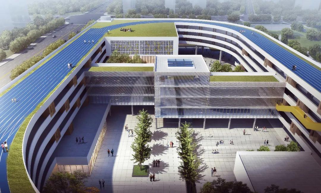 惊艳！溧阳这所新学校屋顶有跑道