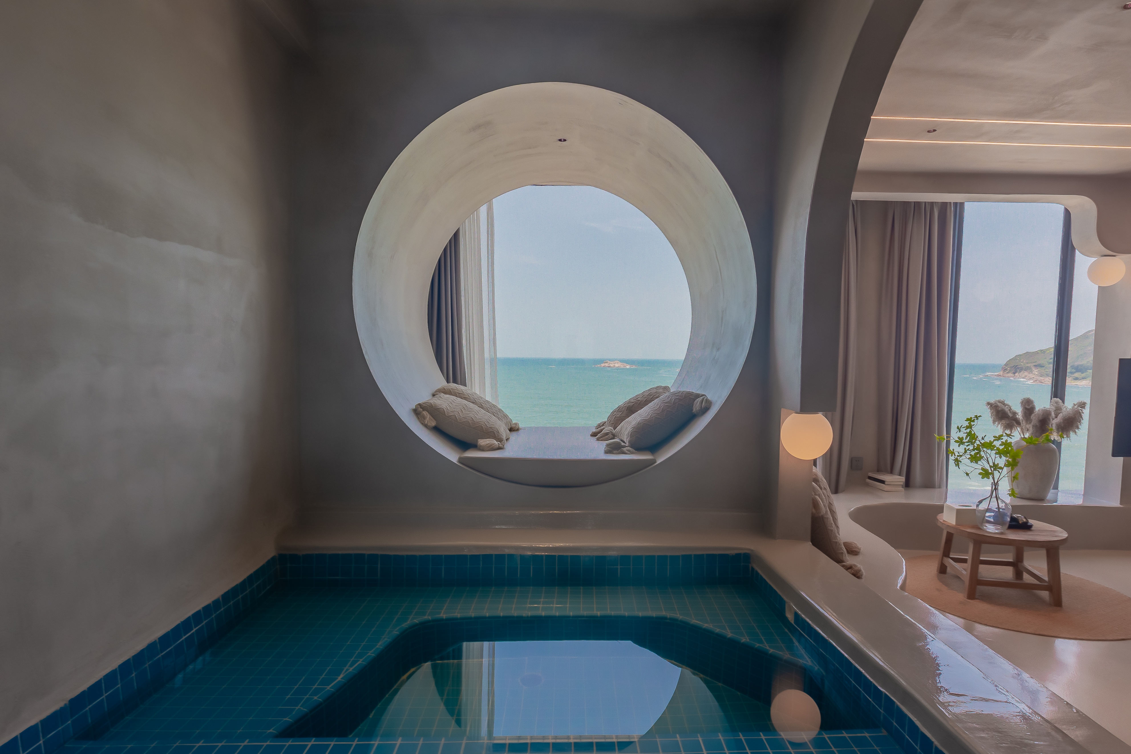 双月湾带私家泡池的温泉酒店,双月湾海景带泡池客栈推荐